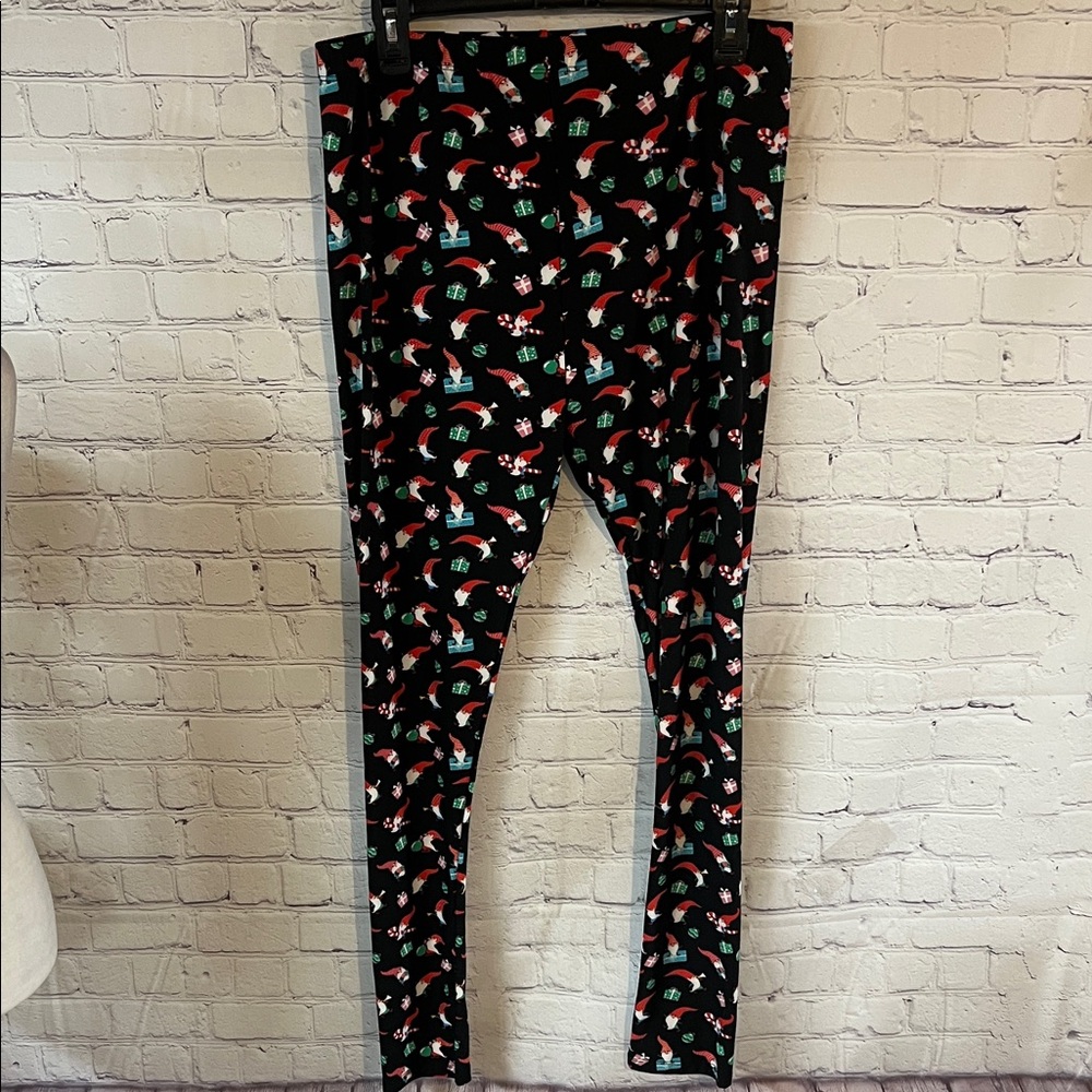 Christmas Santa’s Colorful Patterned Leggings. XL. VERY SOFT